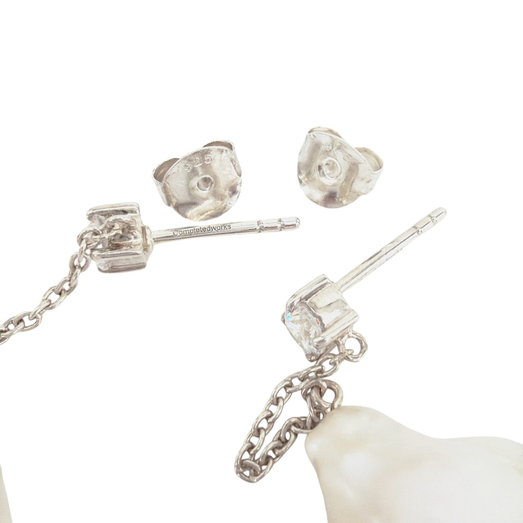 COMPLETEDWORKS Suspended Boulder Baroque Pearl & CZ Sterling Silver Earrings
