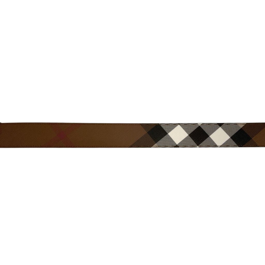 BURBERRY Louis 35mm Reversible Buckle Giant Check E-Canvas Belt 85|34