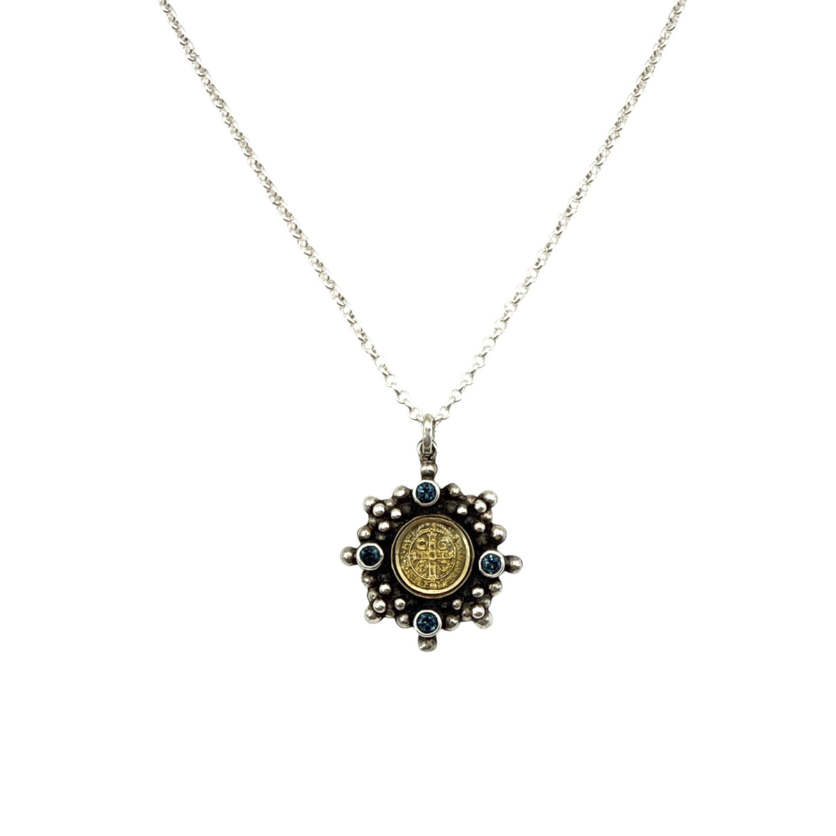 VSA Petite Cloister San Benito Charm Sterling Silver Necklace