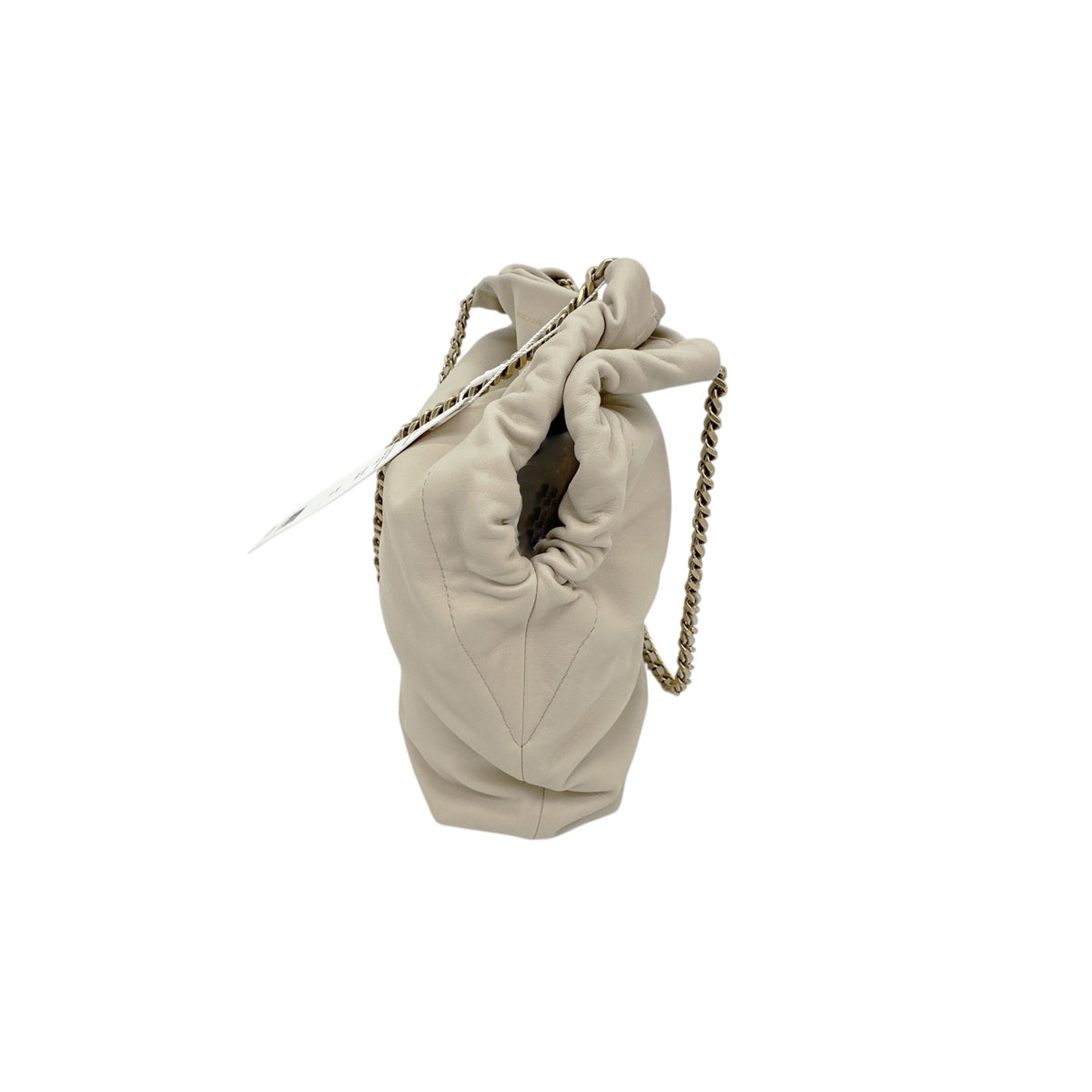 VERONICA BEARD Leather Slouch Bag in Ivory