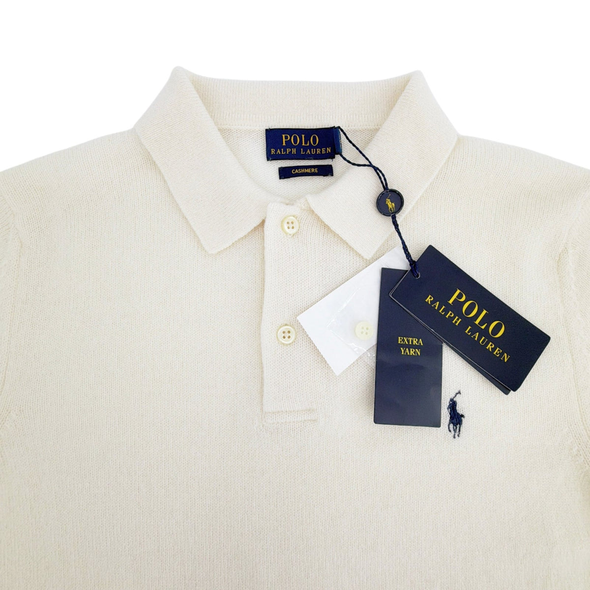 POLO RALPH LAUREN Cashmere Polo Shirt in Chic Cream in M
