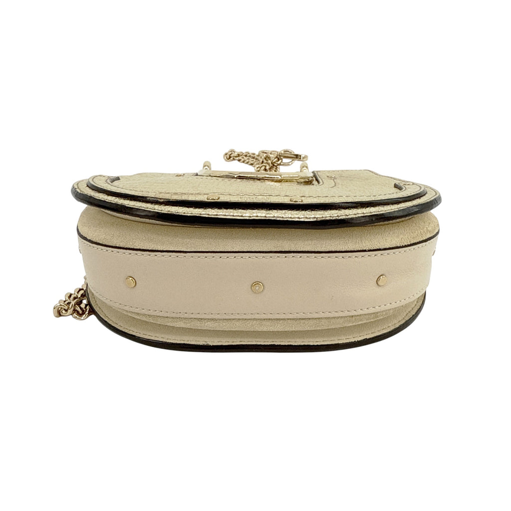 CHLOE Pixie Mini Convertible Belt Bag Metallic Gold