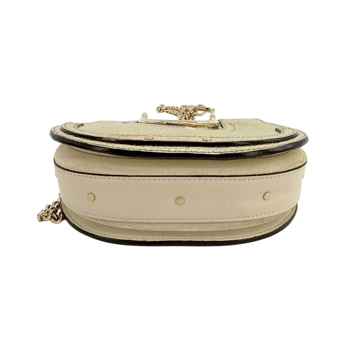 CHLOE Pixie Mini Convertible Belt Bag Metallic Gold