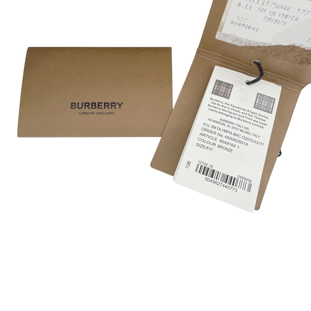 BURBERRY Small Metallic Leather Olympia Shoulder Bag in Bronze