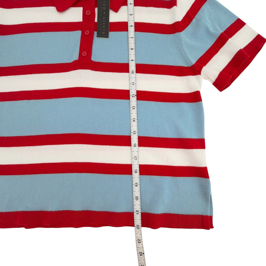 ALICE+OLIVIA Tillie Striped Polo S