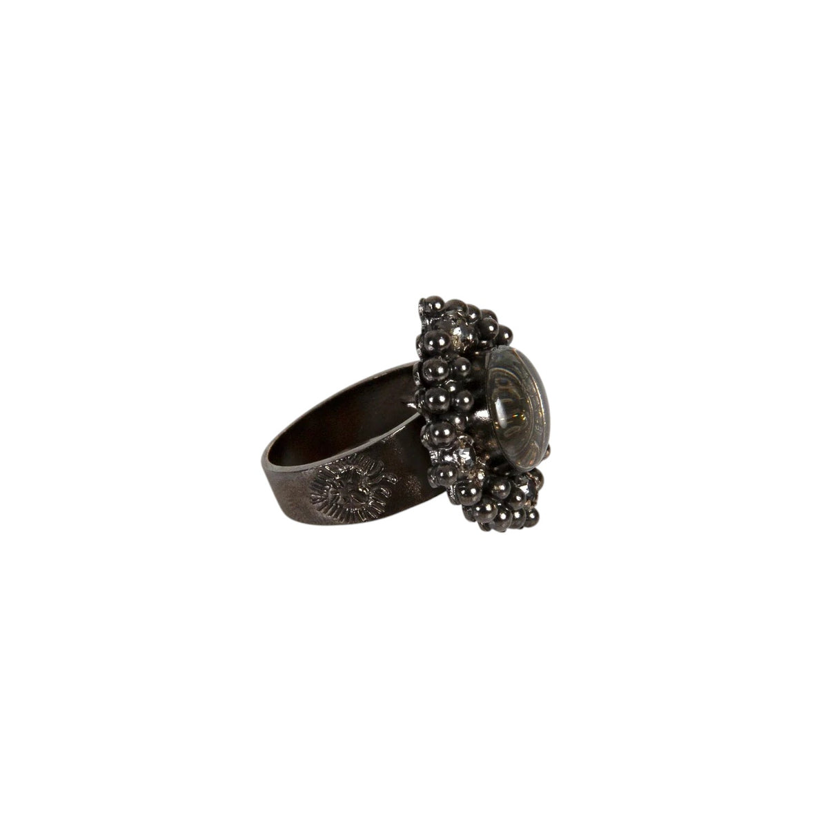 VIRGINS SAINTS & ANGELS VSA Petite Cloister Zia Ring in Gunmetal 6