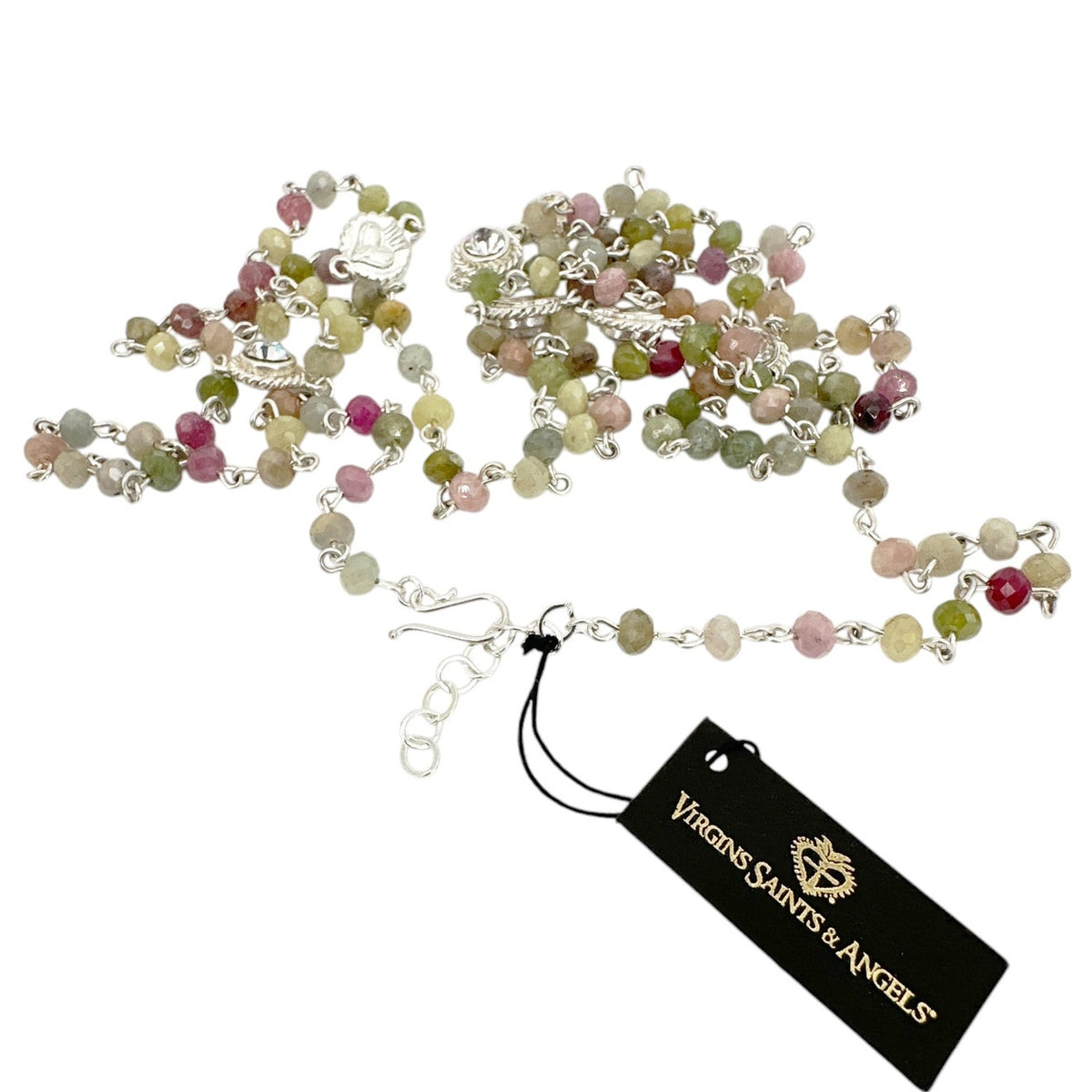VSA Wrap Precious Sapphire Beads in Silver