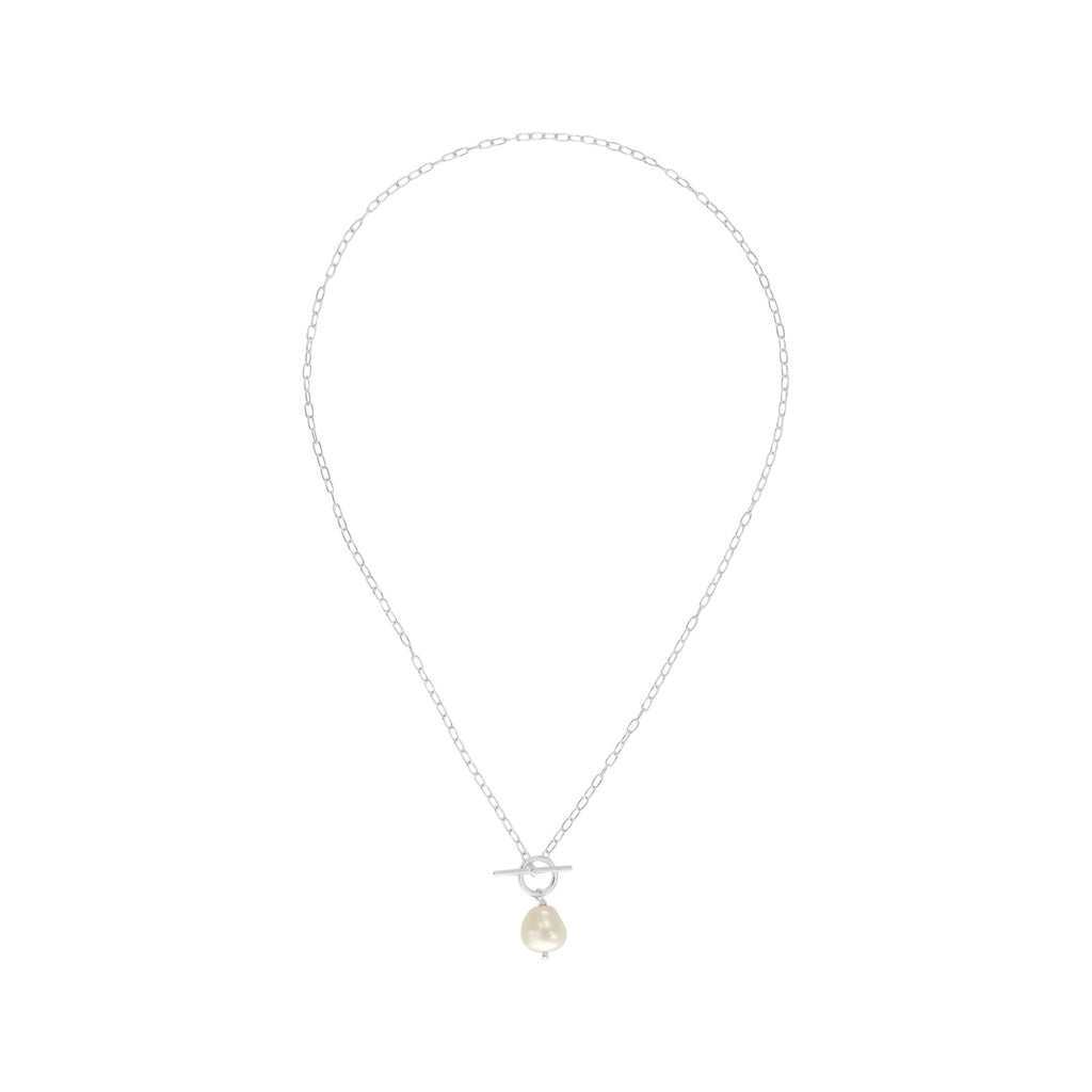 SILPADA Center Attention Silver Freshwater Pearl Necklace