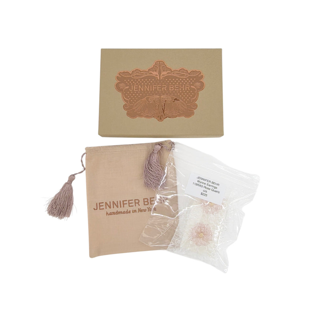 JENNIFER BEHR Wynne Earrings in Rose Quartz