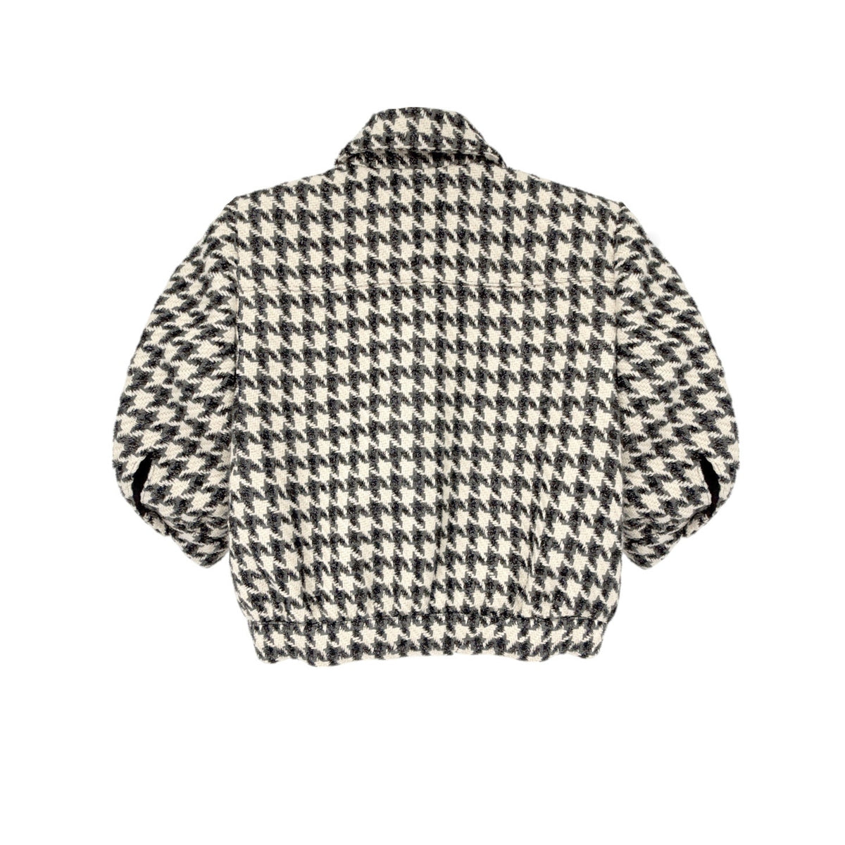 L'AGENCE Cove Crop Short Sleeve Jacket in Houndstooth 2