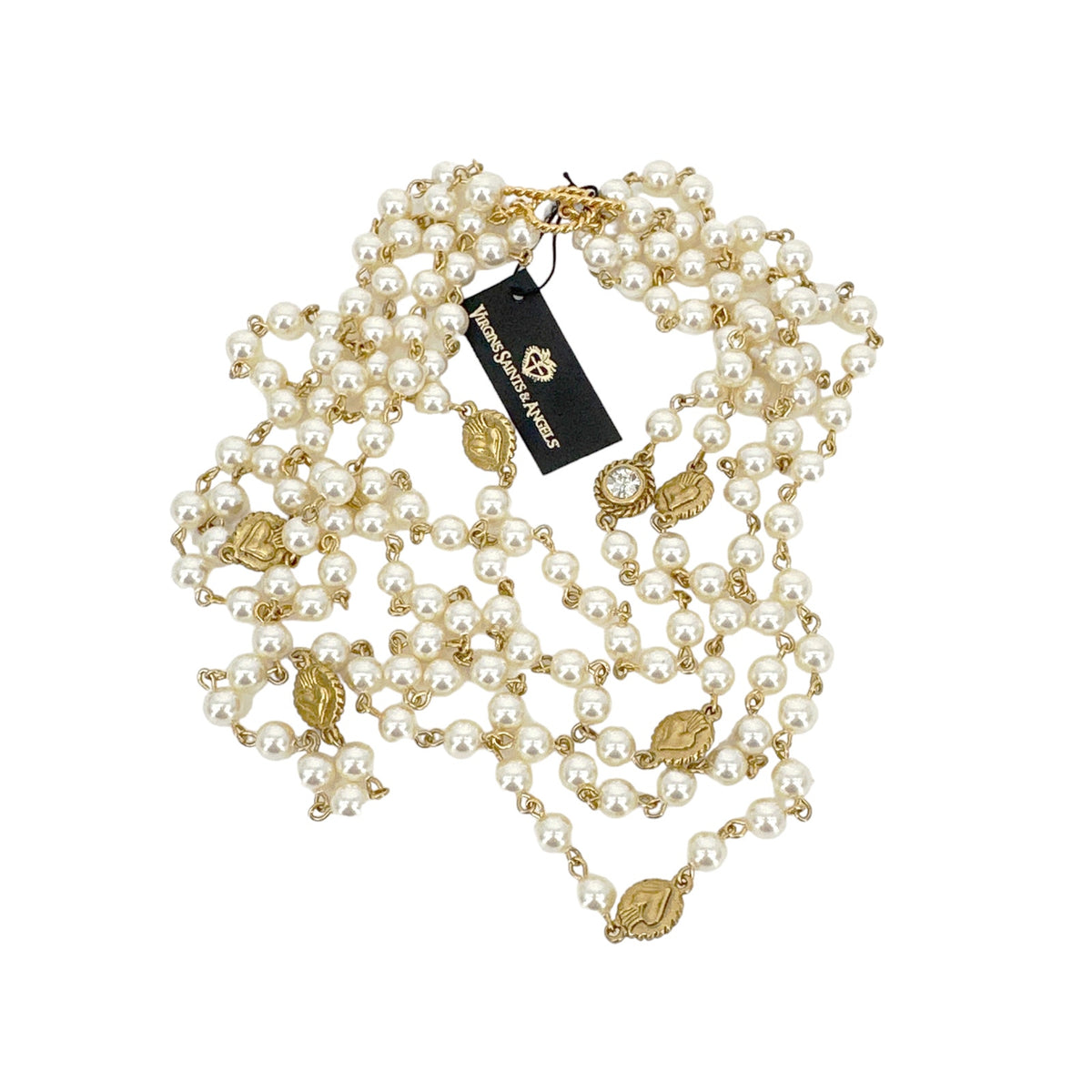 VSA Magdalena Necklace Pearl Gold
