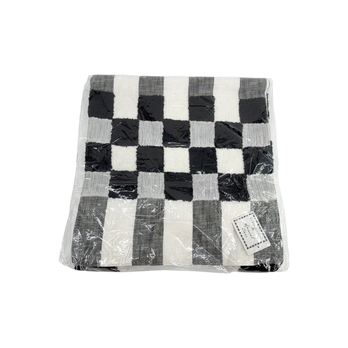MACKENZIE-CHILDS Black Checks and Stripes Table Runner