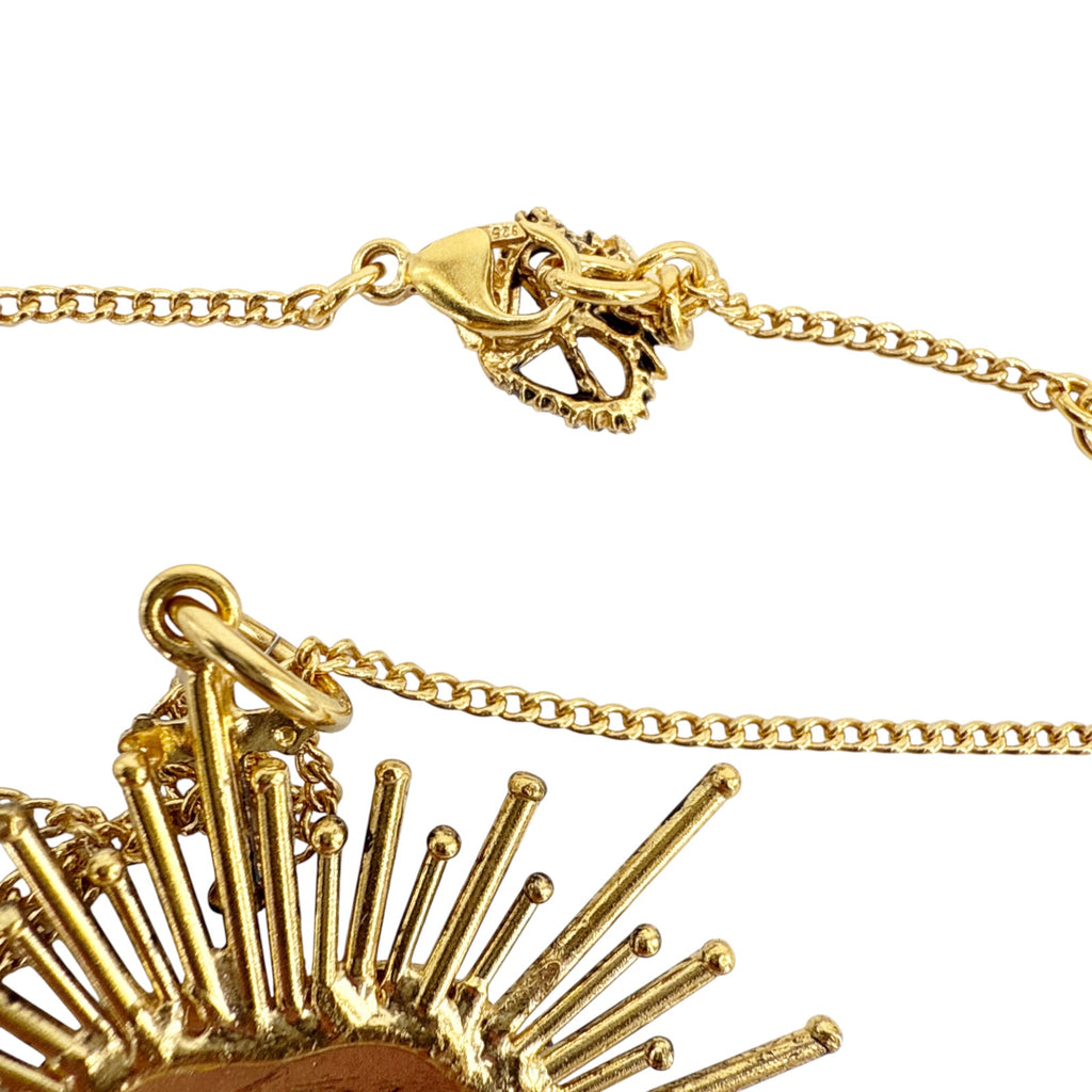 VSA Sacred Flame Charm Necklace in Gold 20"