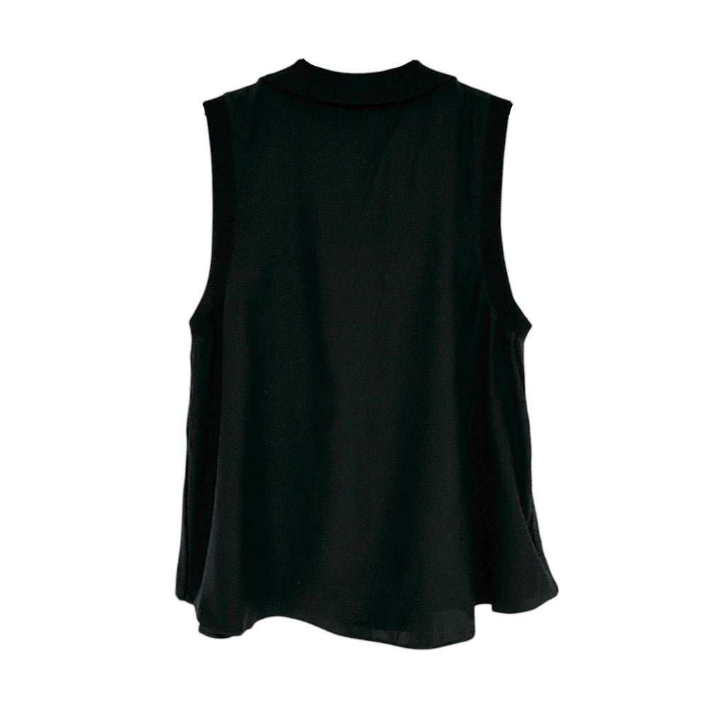 CINQ A SEPT Lysandra Silk Top in Black M