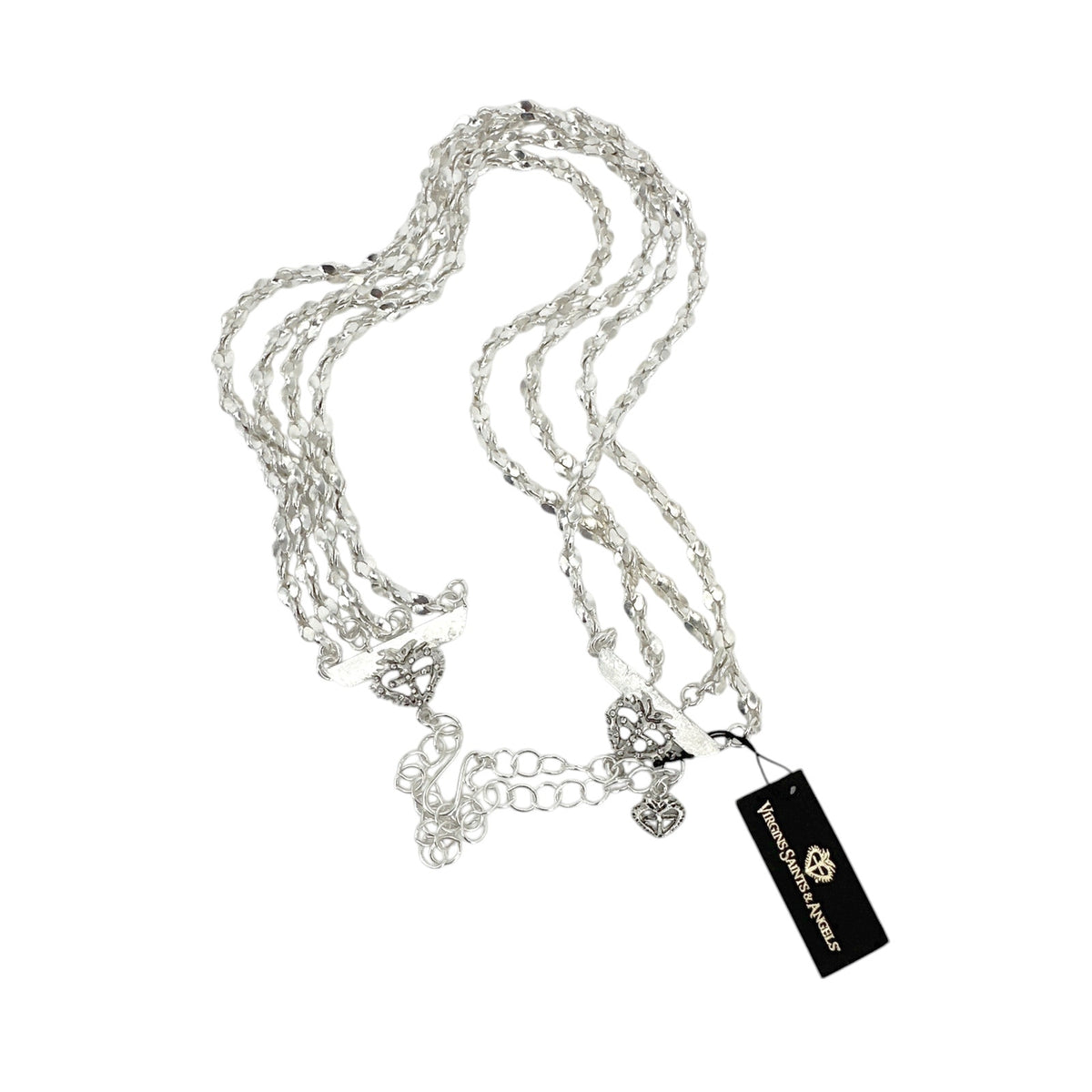 VSA Love Chain Necklace in Silver