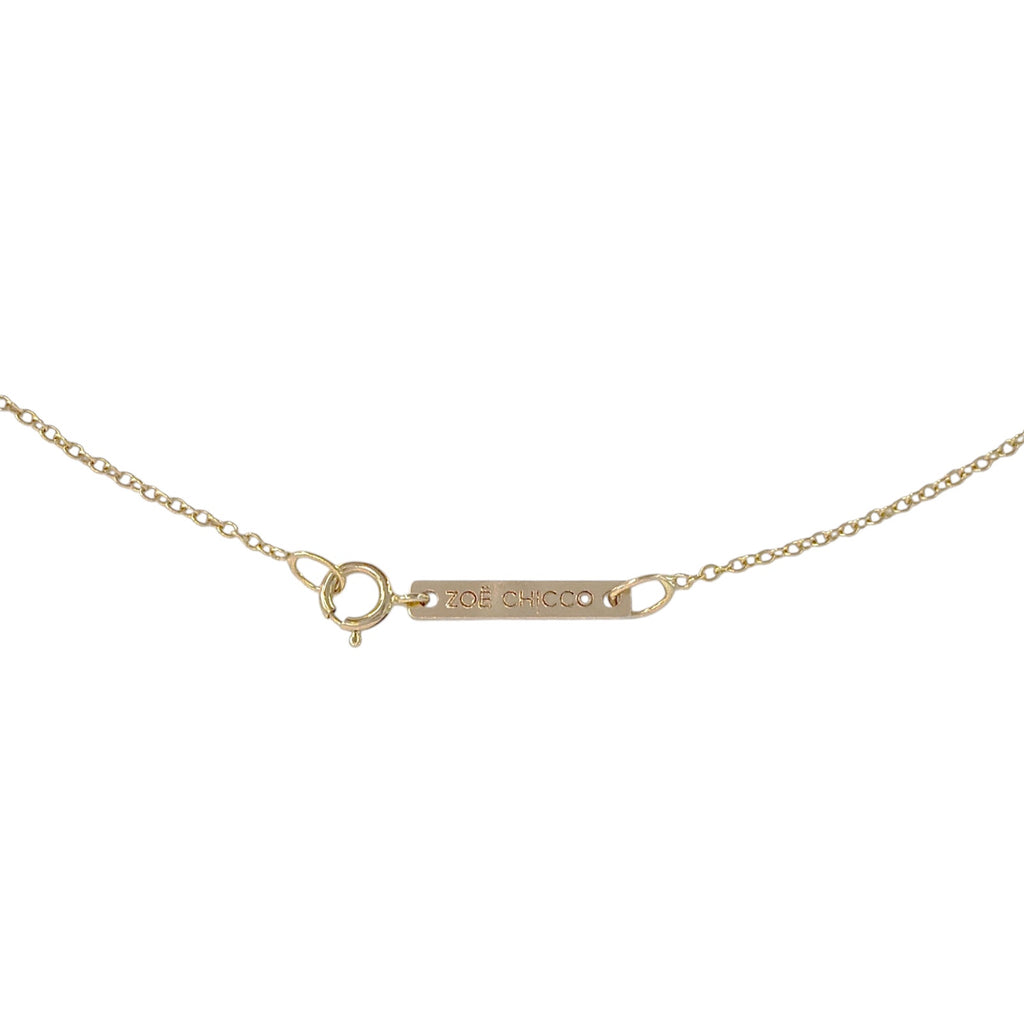 ZOE CHICCO 14K Gold Black Diamond Bezel Necklace