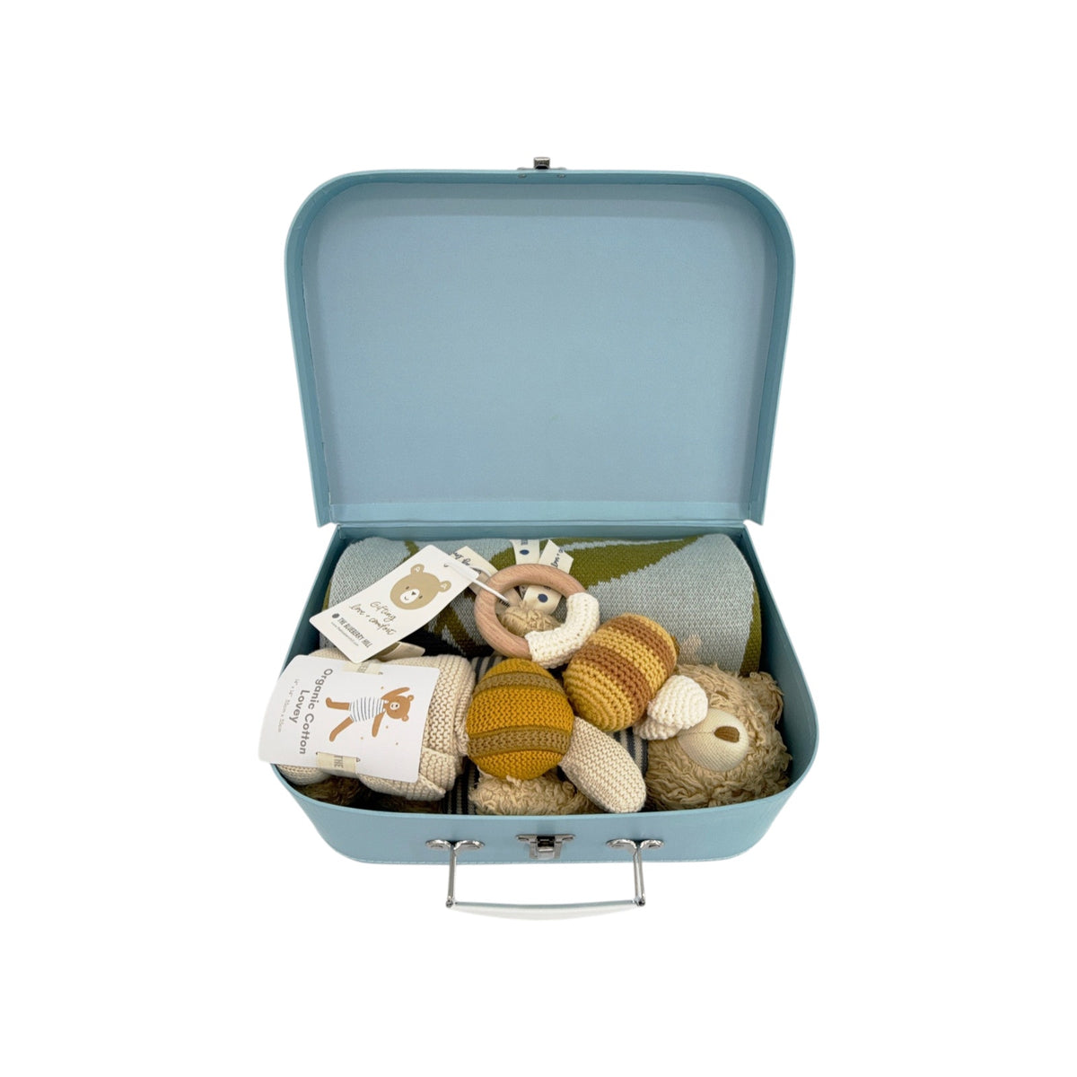 THE BLUEBERRY HILL Blueberry Bear Bee Gift Set: Paperboard Suitcase