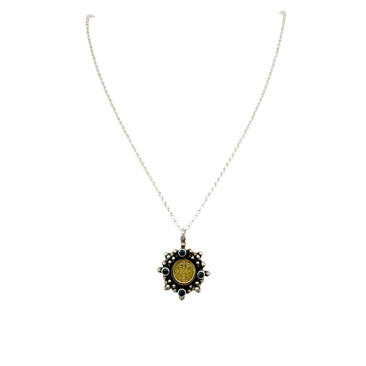 VSA Petite Cloister San Benito Charm Sterling Silver Necklace