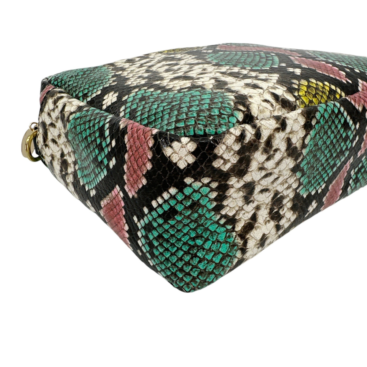 CLARE V. Marisol Bag Pastel Painted Snake with Chain Crossbody Strap
