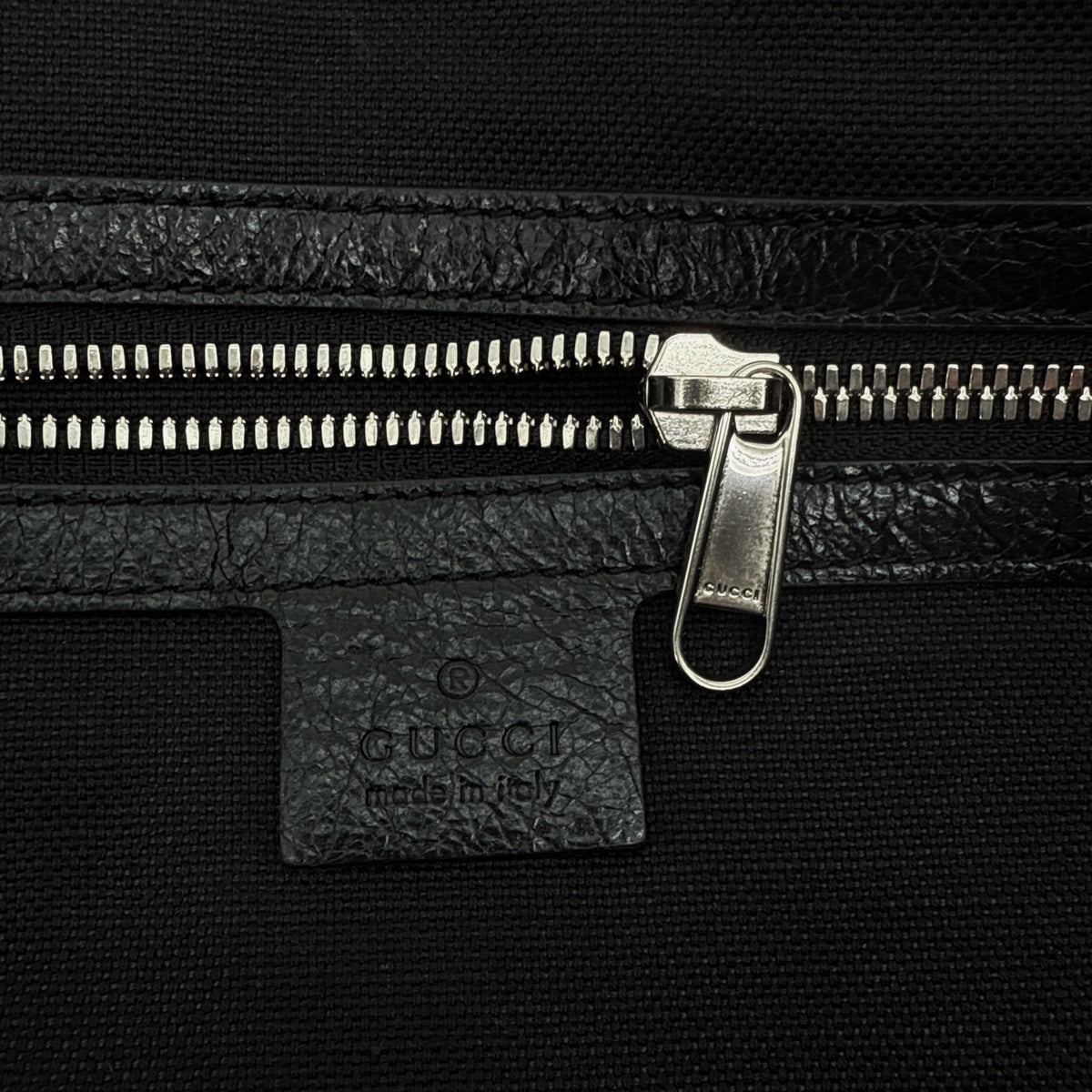 GUCCI Textured Leather Morpheus Militare Crossbody Tote Bag in Black