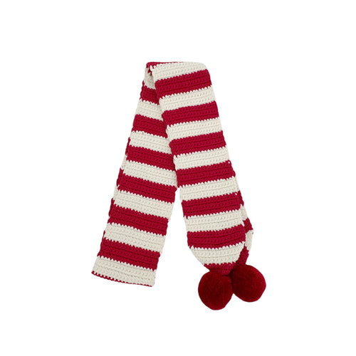 AMI Alexandre Mattiussi Crochet Pompom Scarf