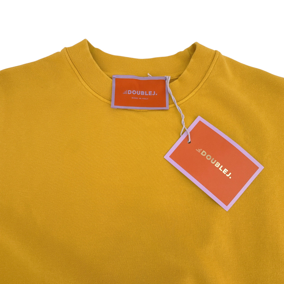 La DOUBLEJ Off Court Sweatshirt "Raise Your Vibration Nation" in Dark Mustard