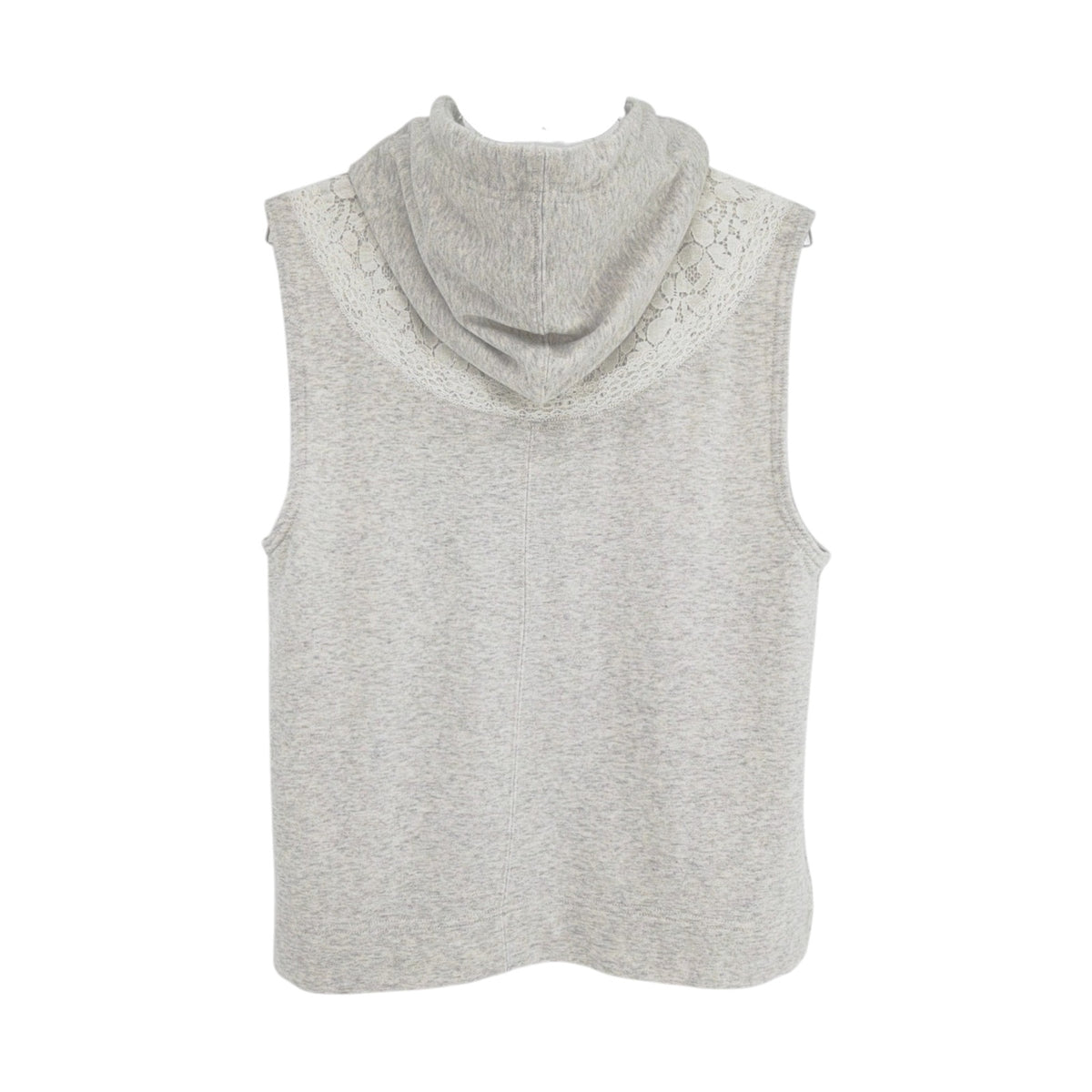 ANTHROPOLOGIE Daily Practice Sleeveless Lace Detail Hoodie S