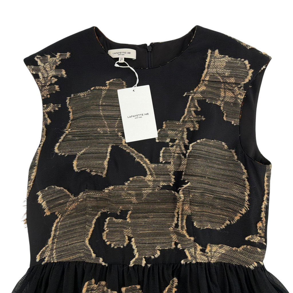 LAFAYETTE 148 New York Jacquard Silk Evening Gown in Black 4|S