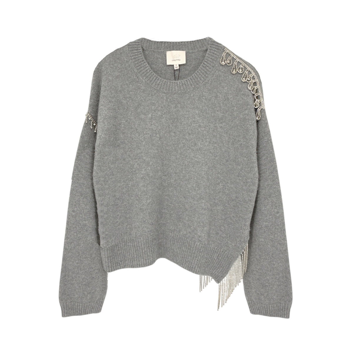 CINQ a SEPT Lilliana Embellished Knit Sweater M