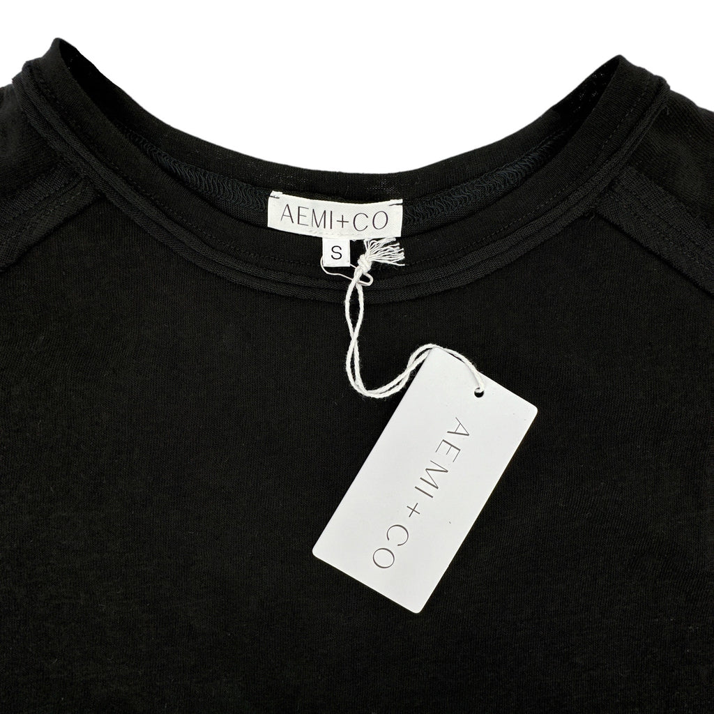 AEMI+CO Junie Top Tee in Black S