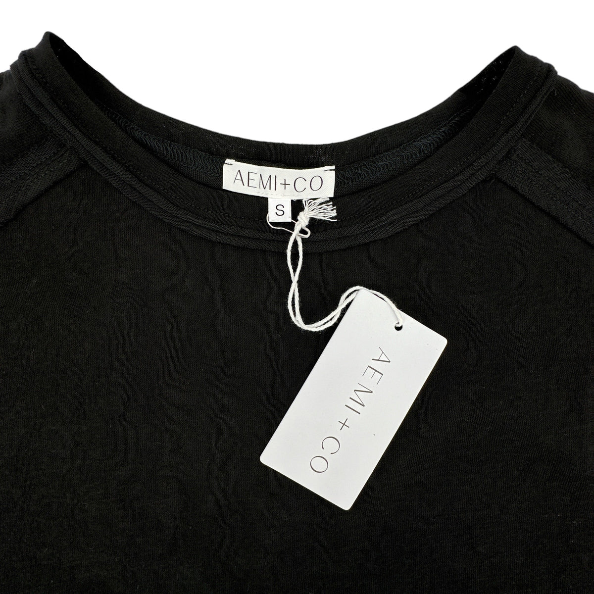 AEMI+CO Junie Top Tee in Black S