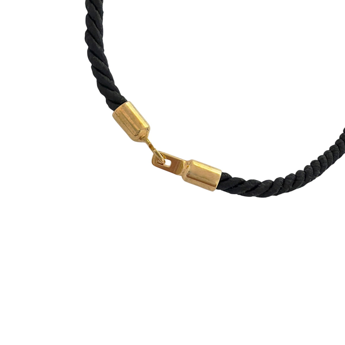 TIMELESS PEARLY Black Cord Necklace with Silver Heart