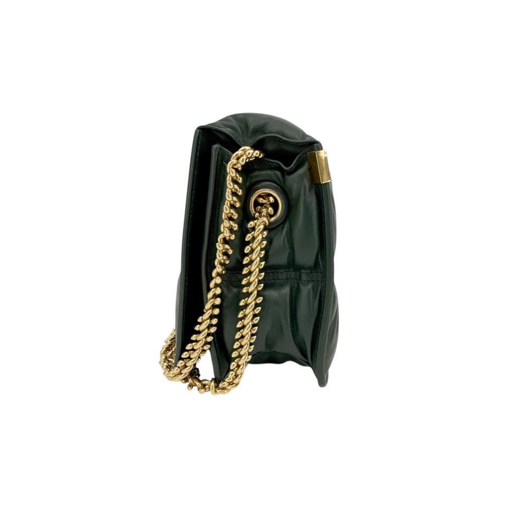 BURBERRY Snip Chain Bag Puffy Nappa Leather in Vine