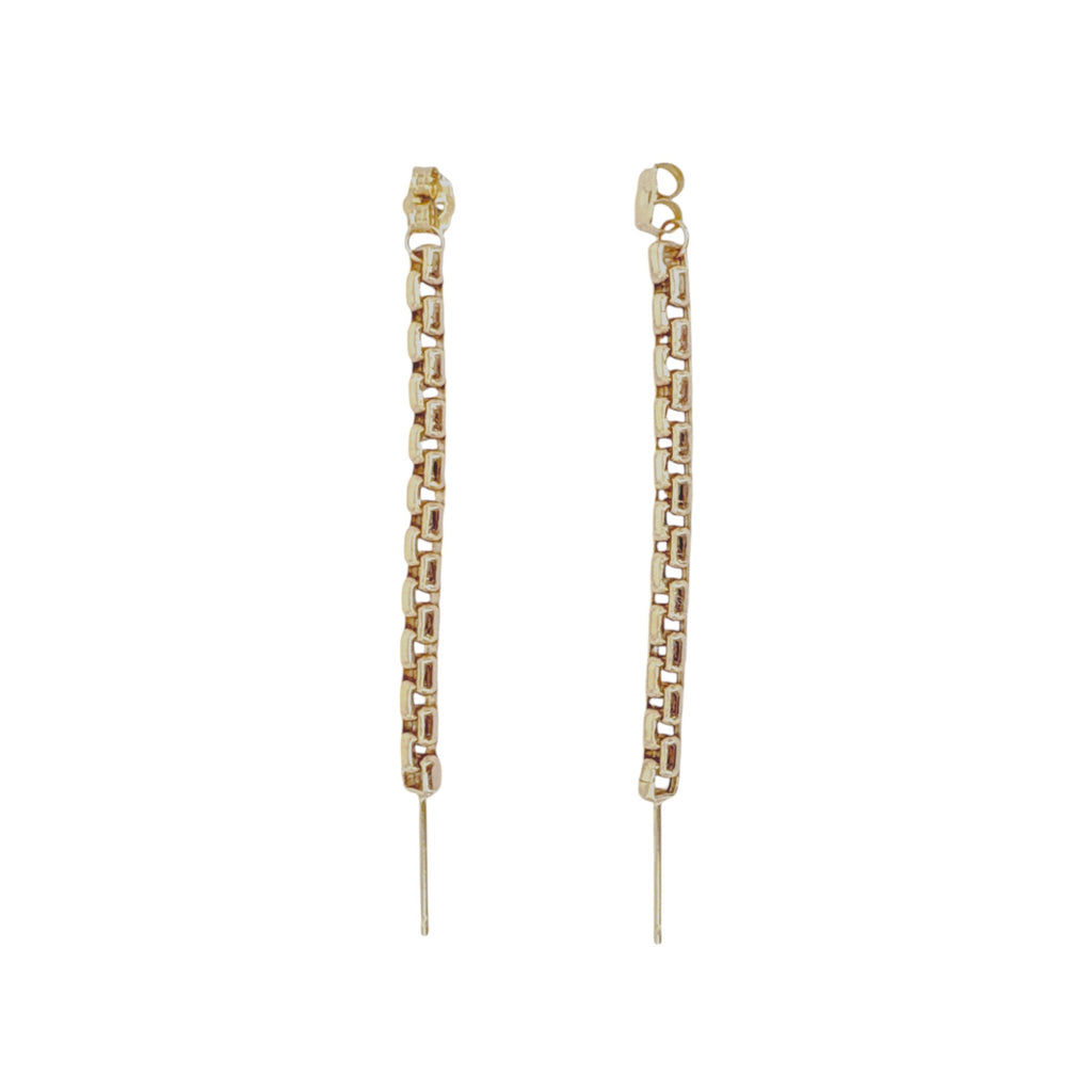 ZOE CHICCO 14k Gold Large Box Chain Huggie Earrings