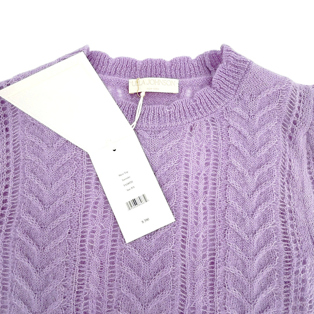 ULLA JOHNSON Mavis Alpaca Top in Lavender S