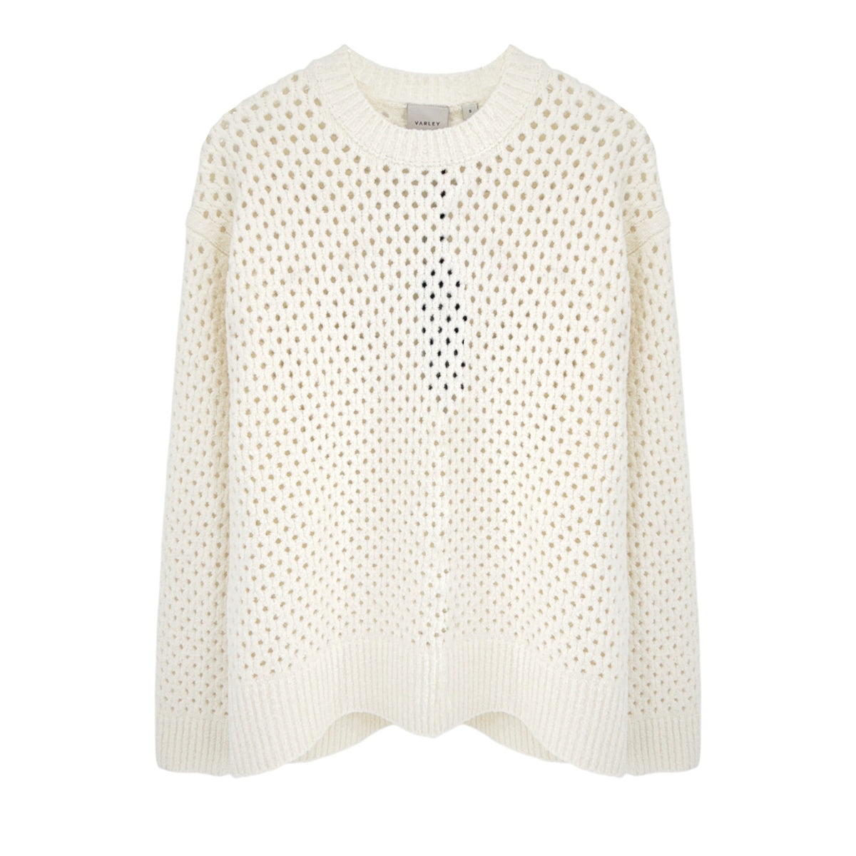 VARLEY Grady Bouclé Knit Sweater in Coconut Milk XS