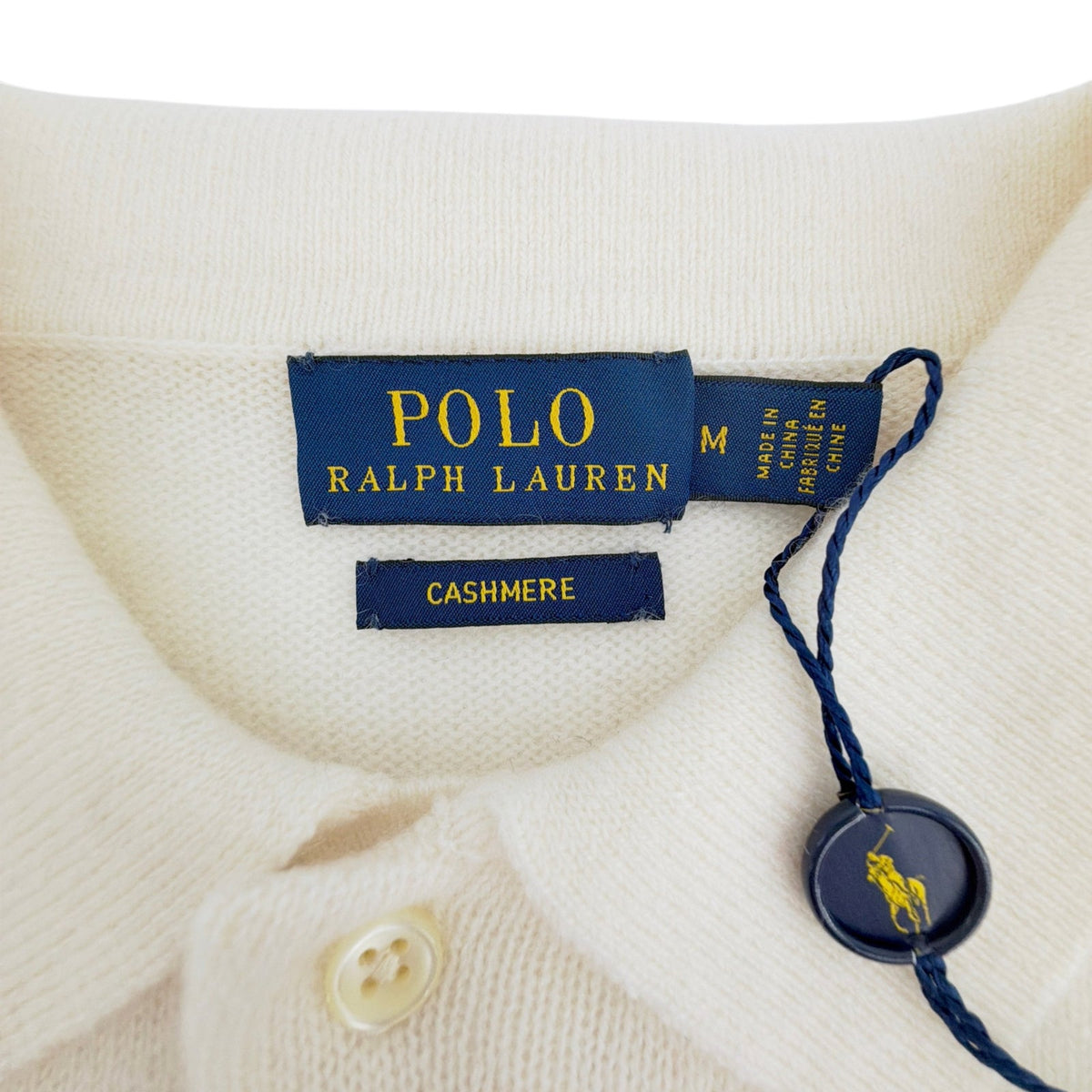 POLO RALPH LAUREN Cashmere Polo Shirt in Chic Cream in M