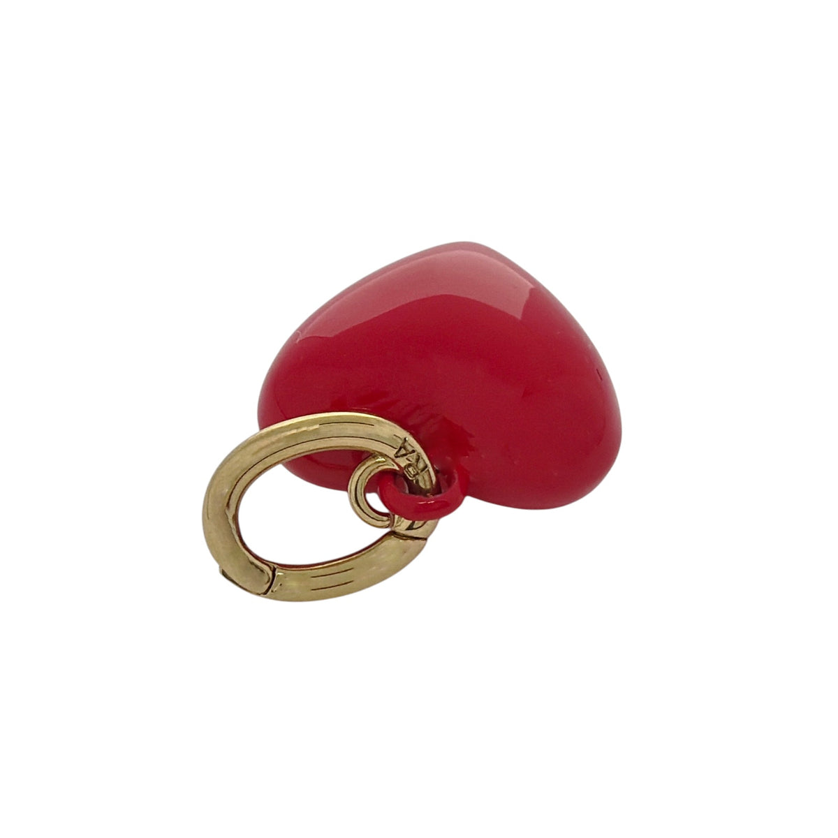 ROXANNE ASSOULIN The Mini Puffy Heart Charm in Red