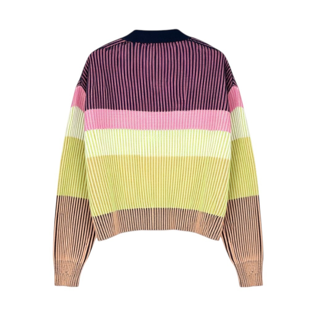 JONATHAN SIMKHAI Safford Cotton Cashmere Cardigan In Lime Multi M