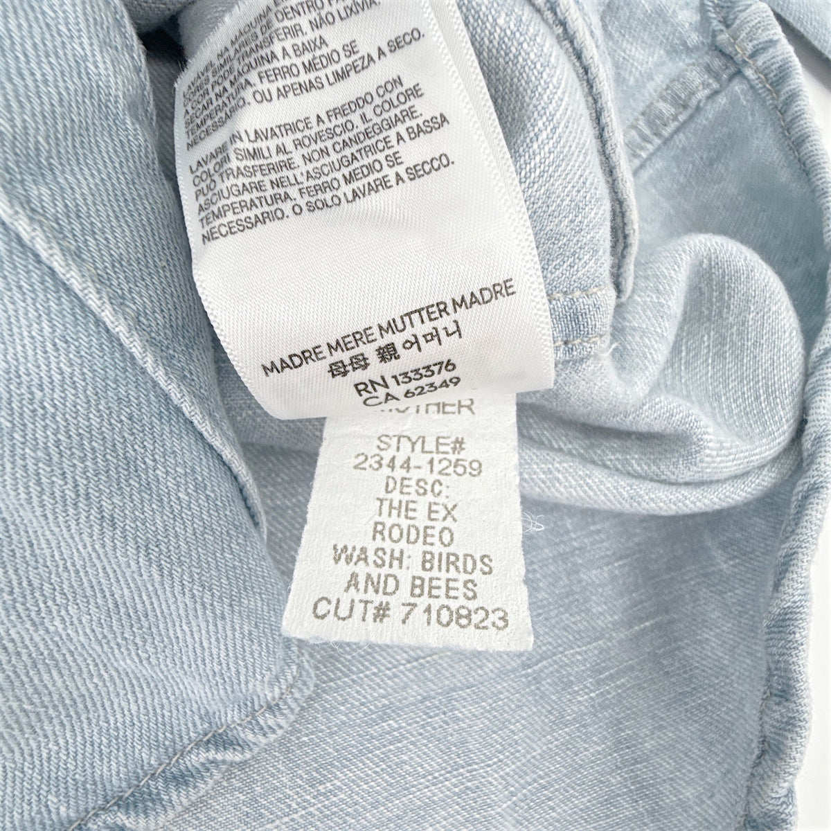 MOTHER The Ex Rodeo Shirt in Birds and Bees S