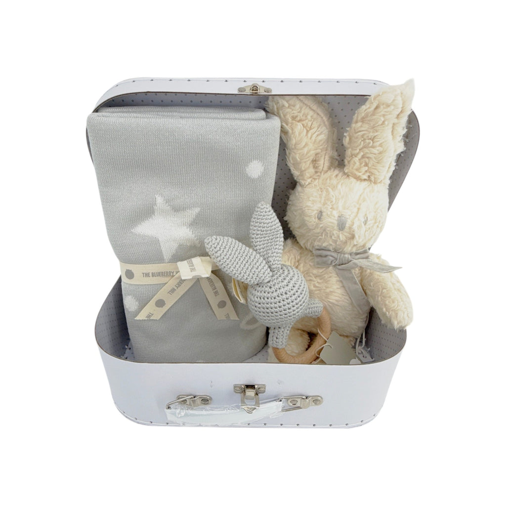 THE BLUEBERRY HILL Star Moon Bunny Gift Set Paperboard Suitcase Large