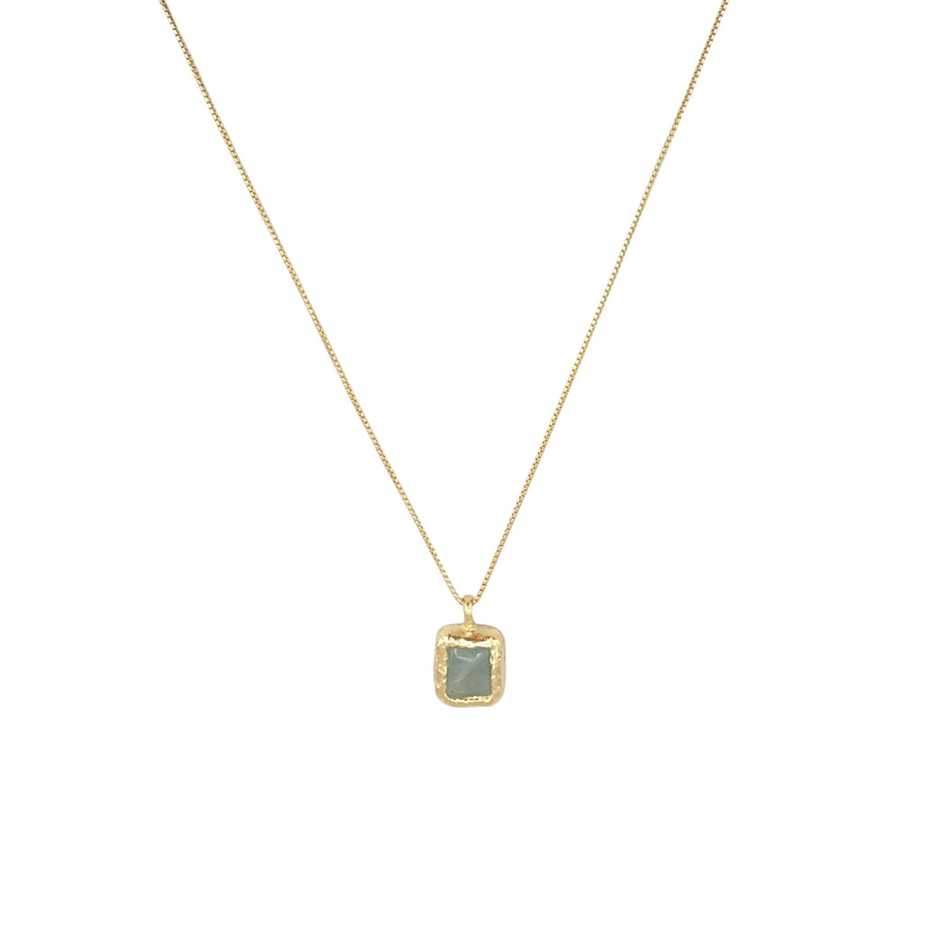 SILPADA Mediterra Natural Aquamarine Necklace in 14K Gold-Plated Sterling Silver