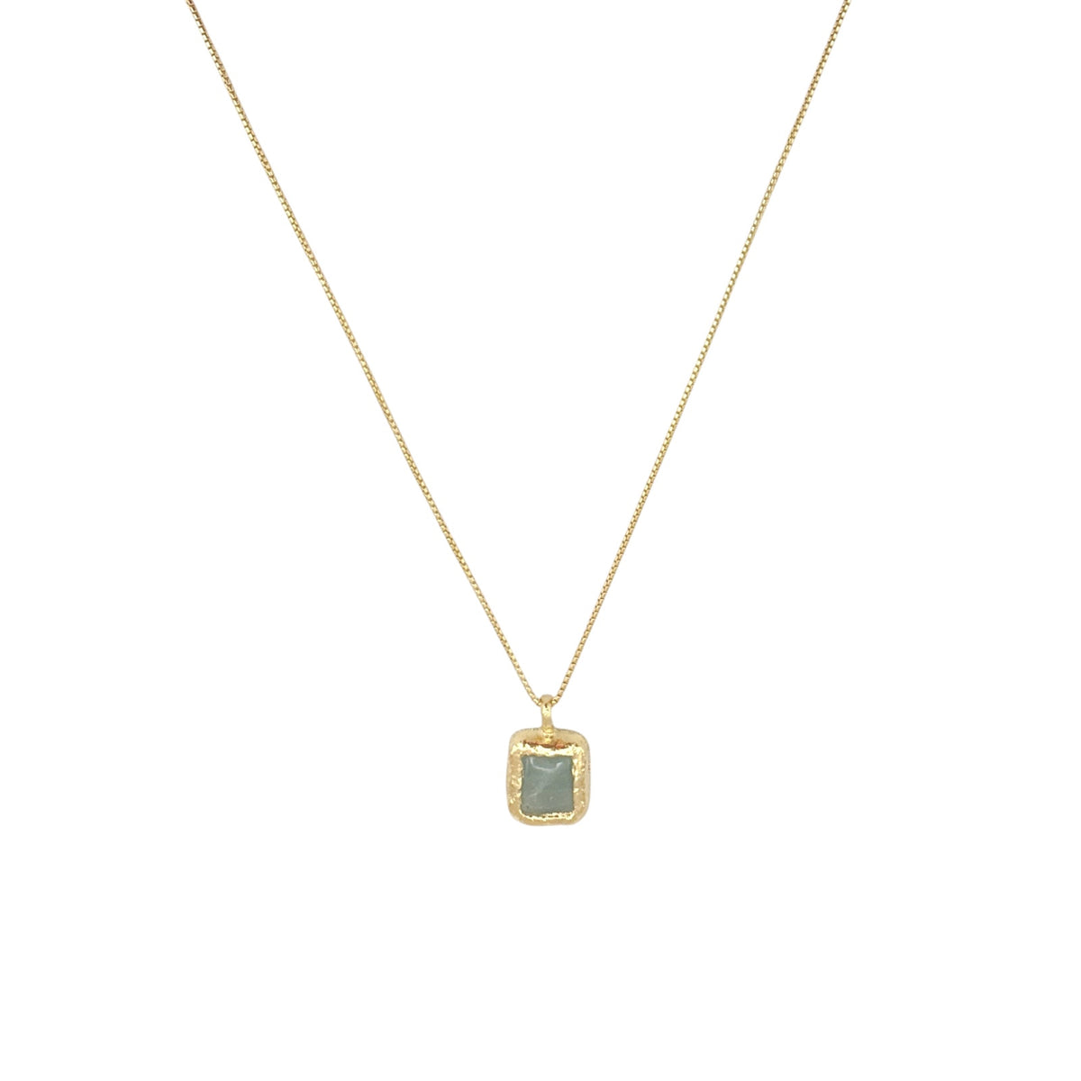 SILPADA Mediterra Natural Aquamarine Necklace in 14K Gold-Plated Sterling Silver
