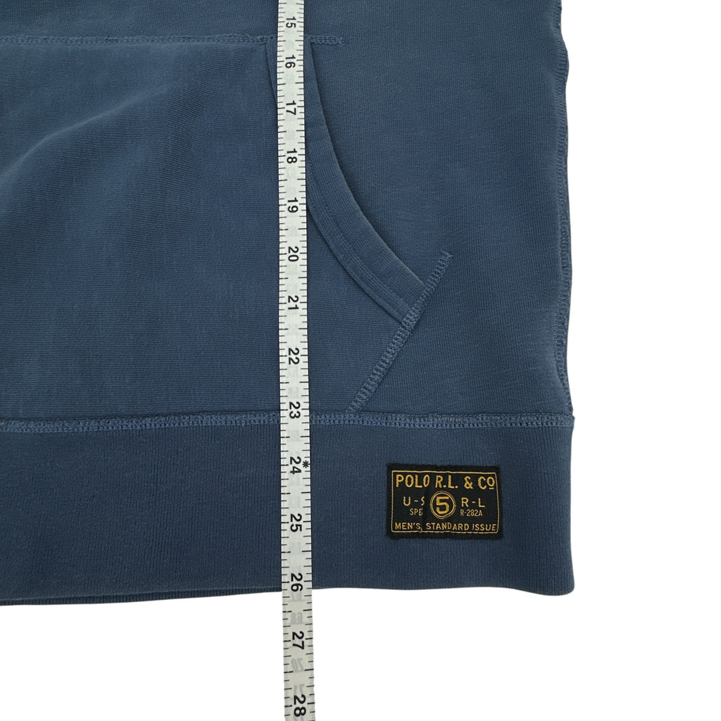 POLO RALPH LAUREN Fleece Graphic Hoodie in Laguna Blue S
