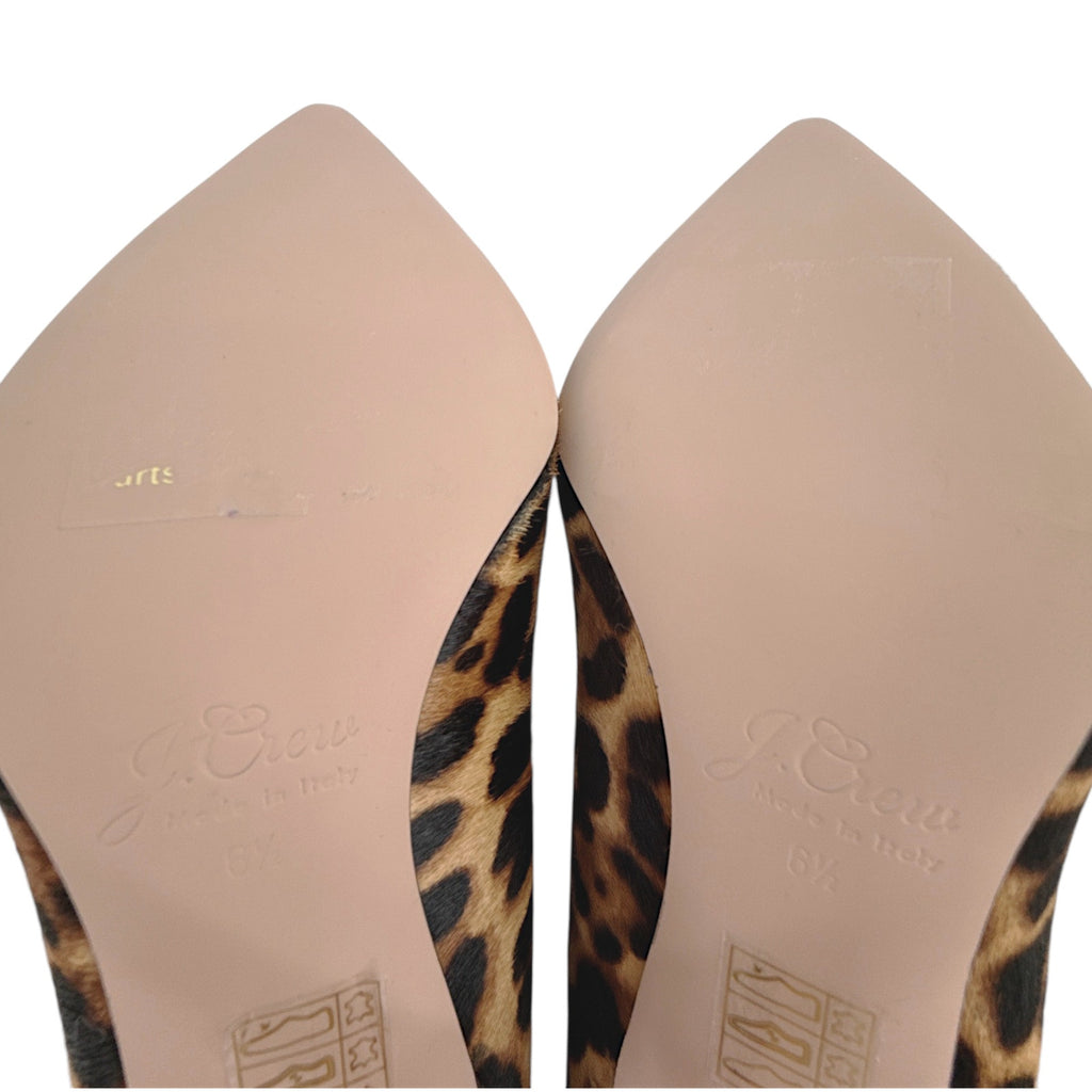 J.CREW Elsie Pumps in Leopard Calf Hair 6.5