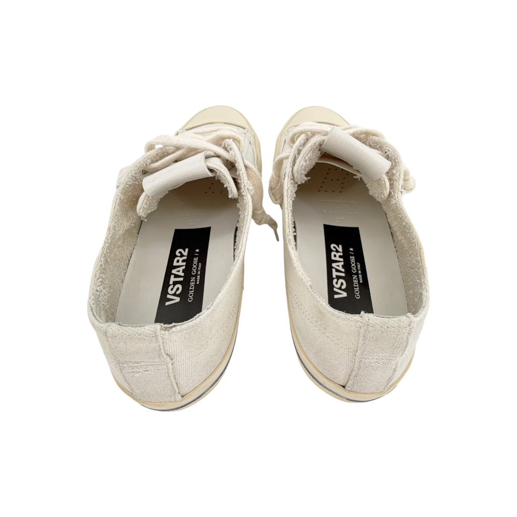 GOLDEN GOOSE V-Star Canvas with Silver Glitter Star 37