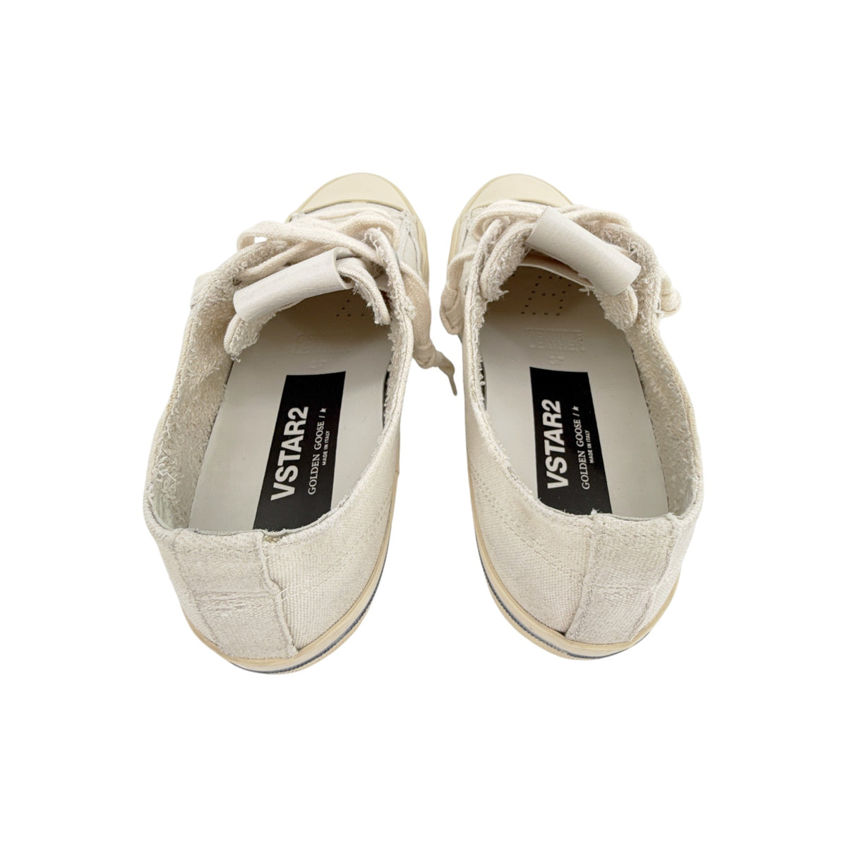 GOLDEN GOOSE V-Star Canvas with Silver Glitter Star 37
