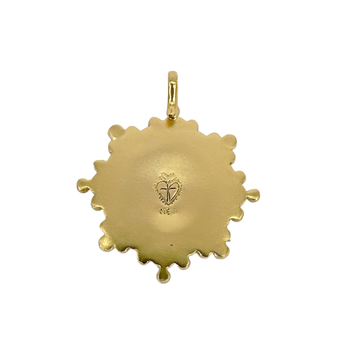VIRGINS SAINTS & ANGELS VSA Cloister Sacred Heart Medallion in Gold