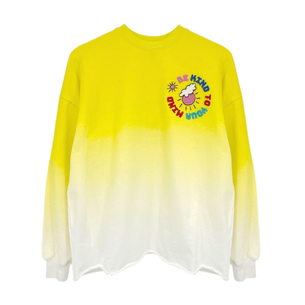 MIRA MIKATI Embroidered "Be Kind to Your Mind" Sweatshirt