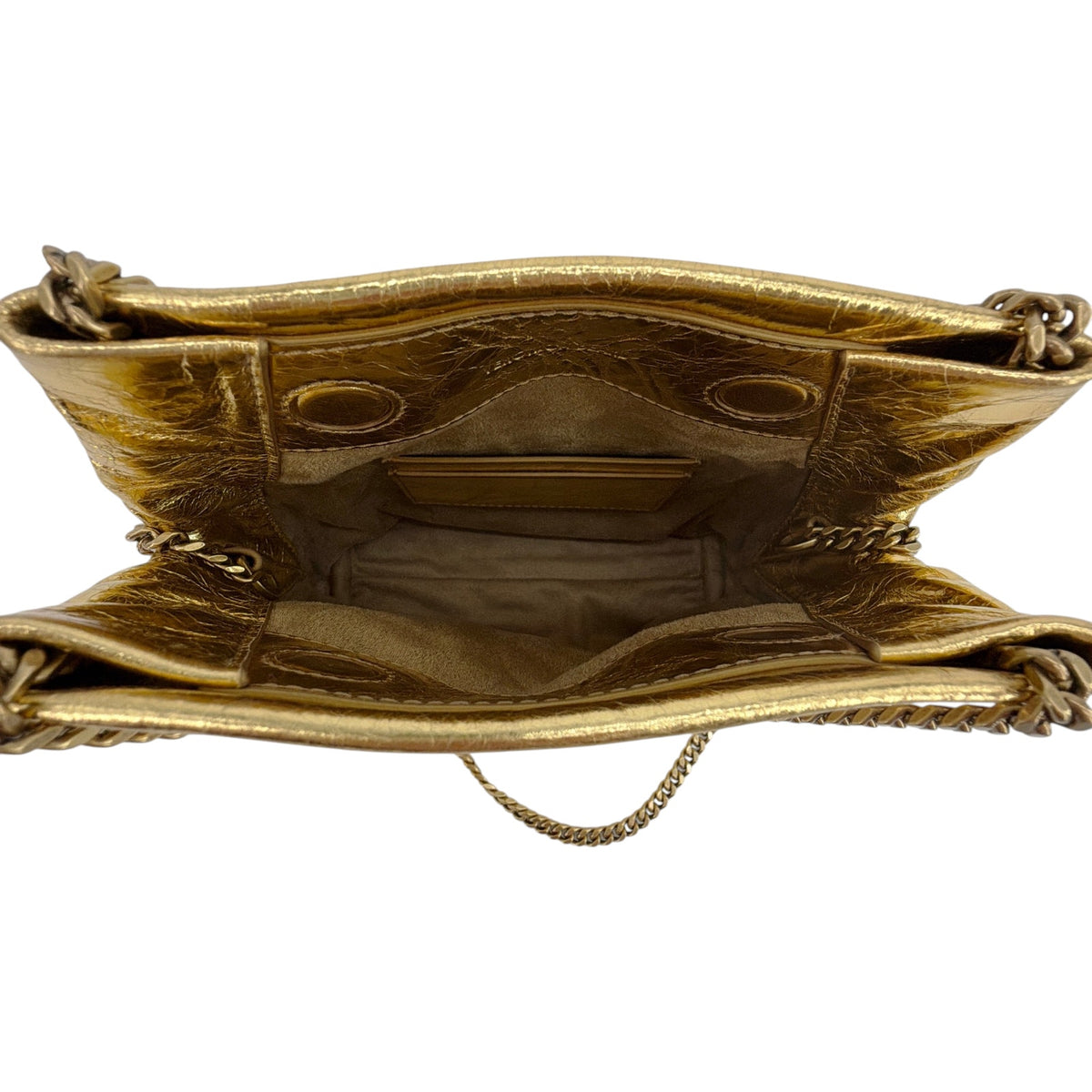 VERONICA BEARD Small Slouch Leather Shoulder Bag in Gold